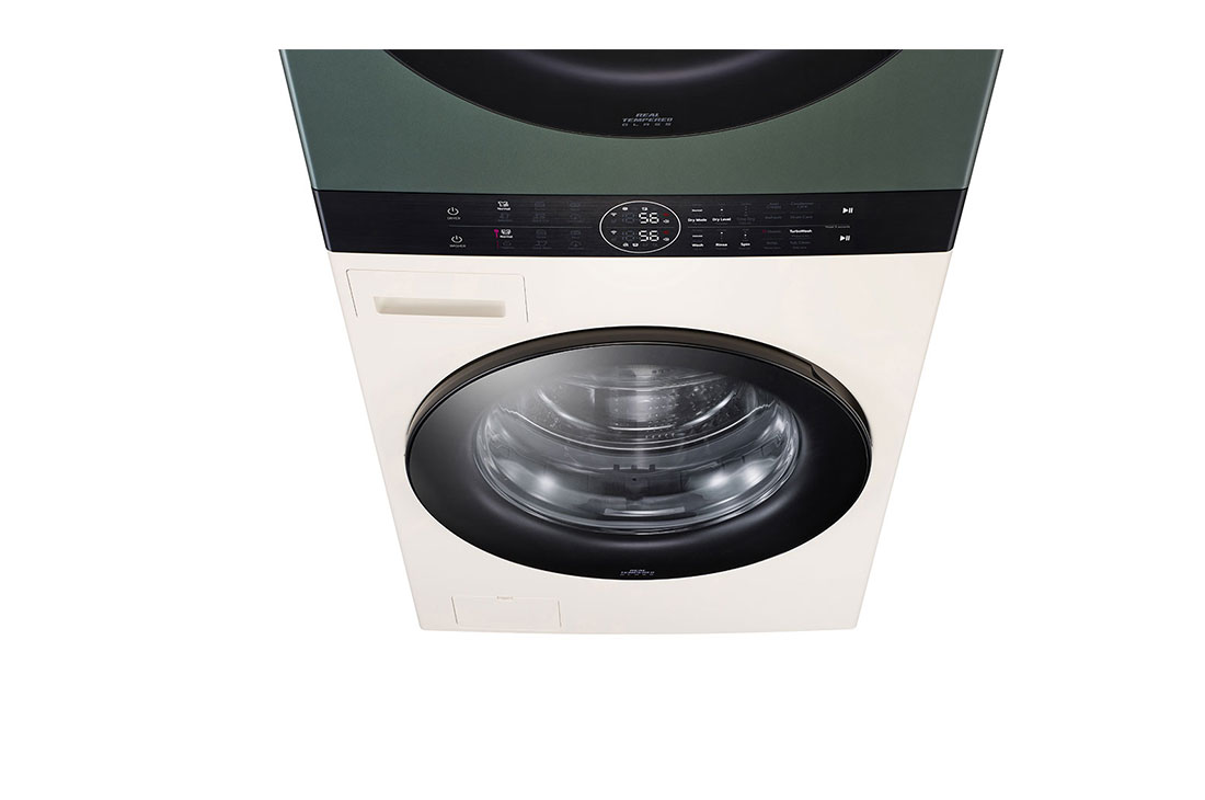 LG 21/16kg AI DD™ Front Load WashTower™, Top Down Product View (with two doors closed for dryer and washer), WT2116NHEG, thumbnail 8