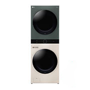 LG 21/16kg AI DD™ Front Load WashTower™, Front view (with two doors open for dryer and washer), WT2116NHEG, thumbnail 1