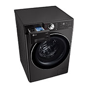 LG 11/7kg, AI Direct Drive Front Load Washer Dryer, Top left perspective with ditergent port, FV1411H2B, thumbnail 9
