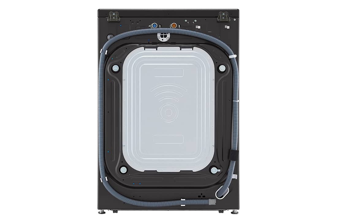 LG 21/12kg, AI Direct Drive Front Load Washer Dryer in Black Steel, back view, F2721HVRB, thumbnail 15