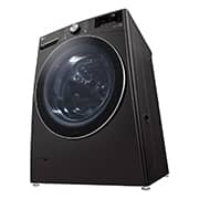 LG 21/12kg, AI Direct Drive Front Load Washer Dryer in Black Steel, Bottom perspctive, F2721HVRB, thumbnail 4