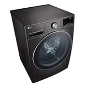 LG 21/12kg, AI Direct Drive Front Load Washer Dryer in Black Steel, Top left perspective , F2721HVRB, thumbnail 5