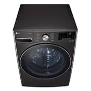 LG 21/12kg, AI Direct Drive Front Load Washer Dryer in Black Steel, Top pespective, F2721HVRB, thumbnail 6