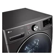 LG 21/12kg, AI Direct Drive Front Load Washer Dryer in Black Steel, Panel view, F2721HVRB, thumbnail 9