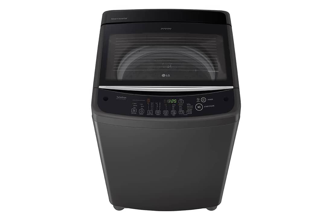LG 10kg Smart Inverter Top Load Washing Machine in Middle Black, Top perspevtive, T2310VSAB, thumbnail 7