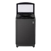 LG 10kg Smart Inverter Top Load Washing Machine in Middle Black, Front view with door open, T2310VSAB, thumbnail 4
