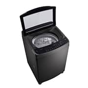 LG 10kg Smart Inverter Top Load Washing Machine in Middle Black, Left top with door open perspective, T2310VSAB, thumbnail 5
