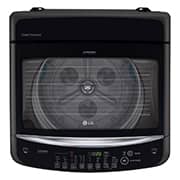 LG 10kg Smart Inverter Top Load Washing Machine in Middle Black, Top view, T2310VSAB, thumbnail 8