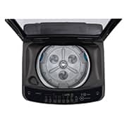 LG 10kg Smart Inverter Top Load Washing Machine in Middle Black, Top view with door open, T2310VSAB, thumbnail 9