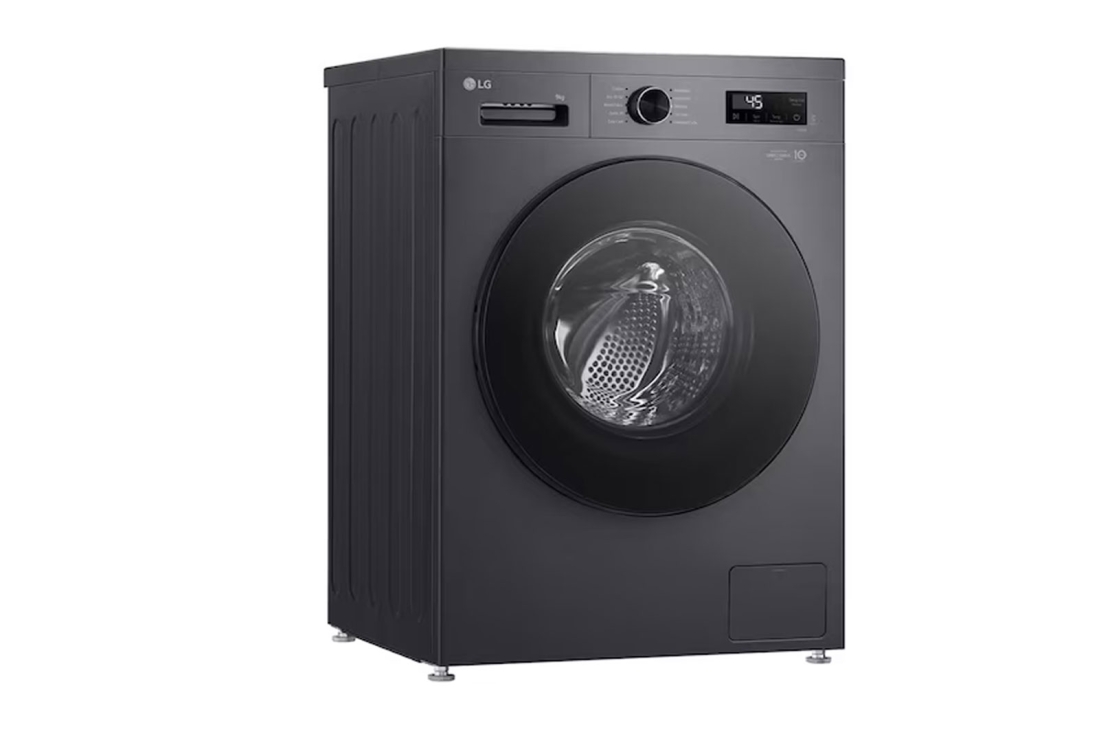 LG 9kg Front Load Washing Machine, left side view, FB1208S6M1, thumbnail 8