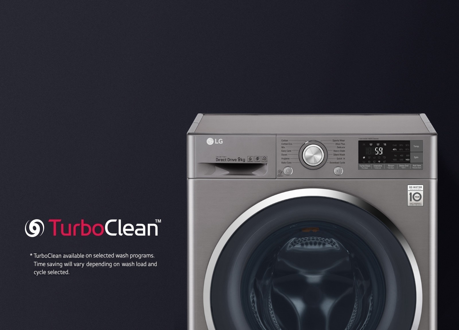 Lg Wd1409nce 9kg Front Load Washing Machine With Turboclean