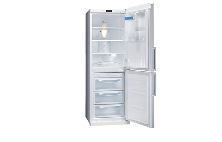 LG 305L White Bottom Mount Refrigerator, GC-305SW, thumbnail 2