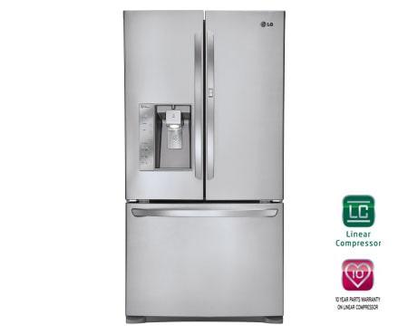 LG 730L 3 Door In Door French Door Refrigerator with Slim Ice Maker, GR-D730SL