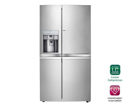 LG 661L Door In Door Side by Side Refrigerator with Ice & Water Dispenser, GR-D257SL, thumbnail 1