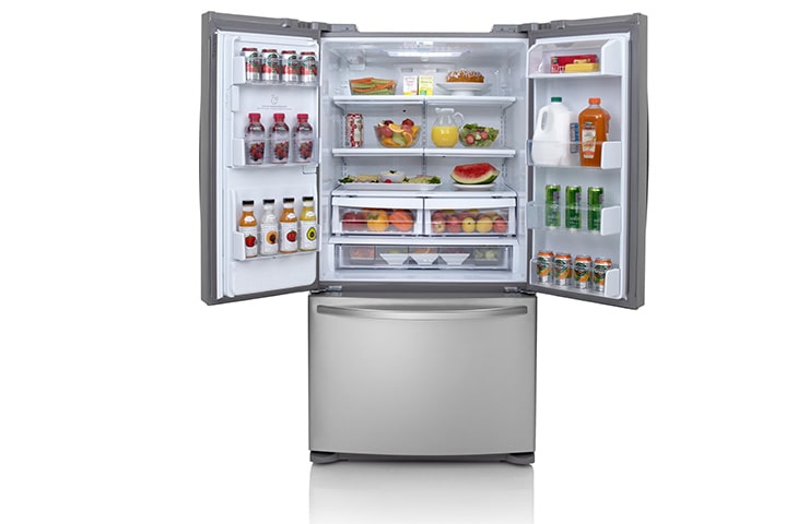 LG 613L French Door Refrigerator with Ice & Water Dispenser, GF-L613PL, thumbnail 2