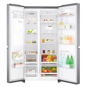 LG 625L Side by Side Fridge with Plumbed Ice & Water Dispenser, GS-L668PL, thumbnail 3