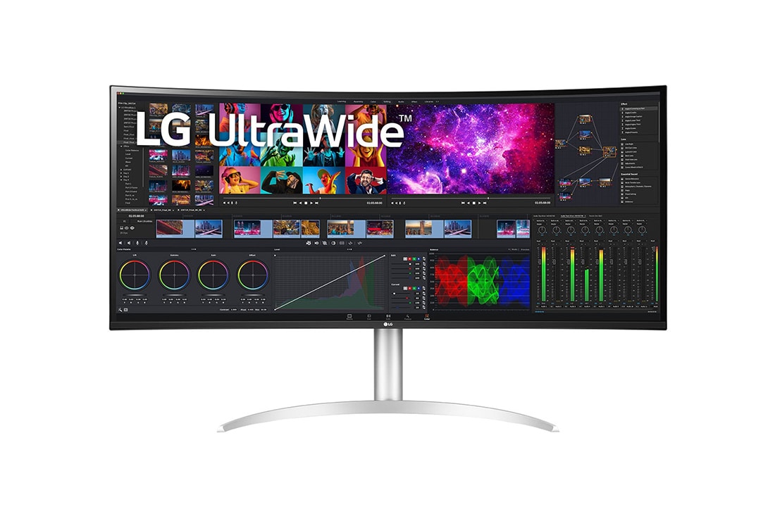 LG 39.7'' Curved UltraWide™ 5K2K Nano IPS Display, front view, 40WP95C-W