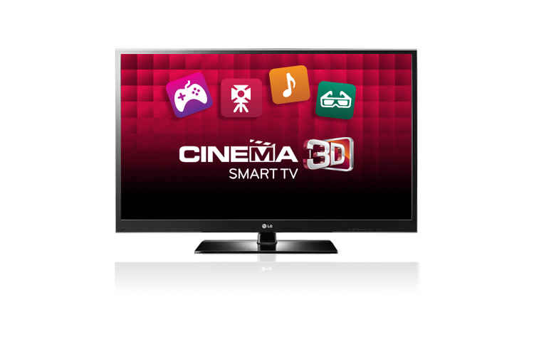 LG 50'' (127cm) Full HD 3D Plasma TV, 50PZ570, thumbnail 1