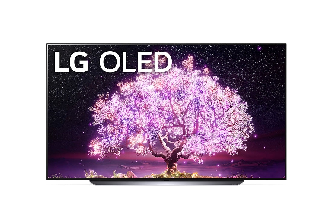 LG C1 83 inch 4K Smart Self-Lit OLED TV w/ AI ThinQ<sup>®</sup>, OLED83C1PVA front view with infill, OLED83C1PVA