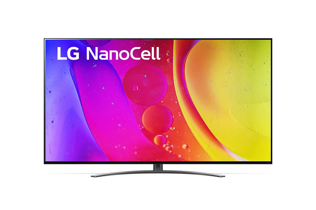 LG NANO81 75 Inch 4K Smart NanoCell TV, front view with infill image, 75NANO816QA