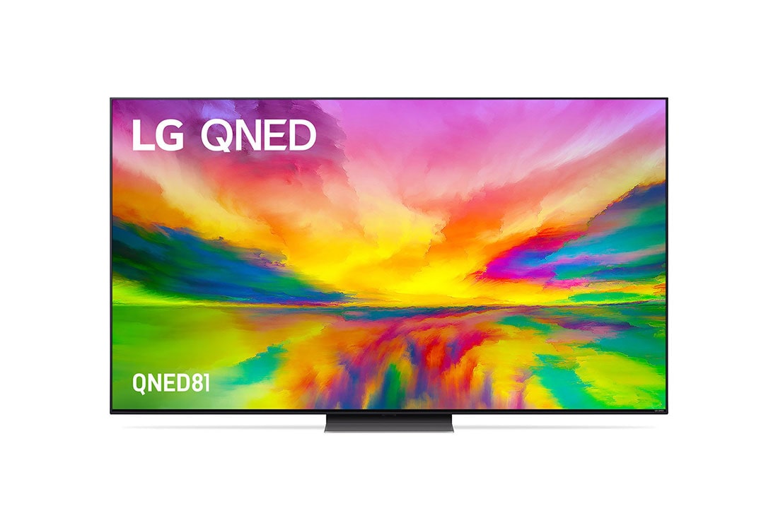 LG QNED81 86 inch 4K Smart QNED TV with Quantum Dot NanoCell, Front view With Infill Image and Product logo, 86QNED816RA