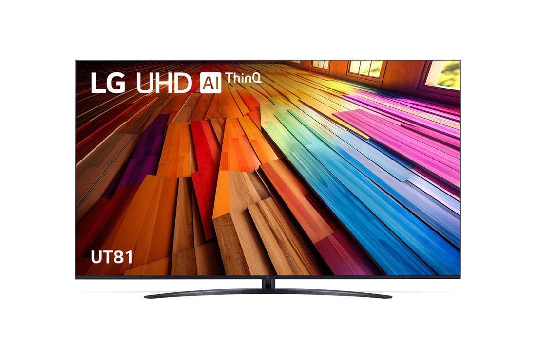 LG 86 Inch LG UHD UT81 4K Smart TV, Front view, 86UT81006LA