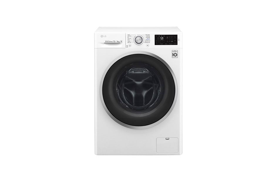 LG 7.5/4kg Front Load Washer Dryer Combo with 6 Motion Direct Drive, WDC1475NCW
