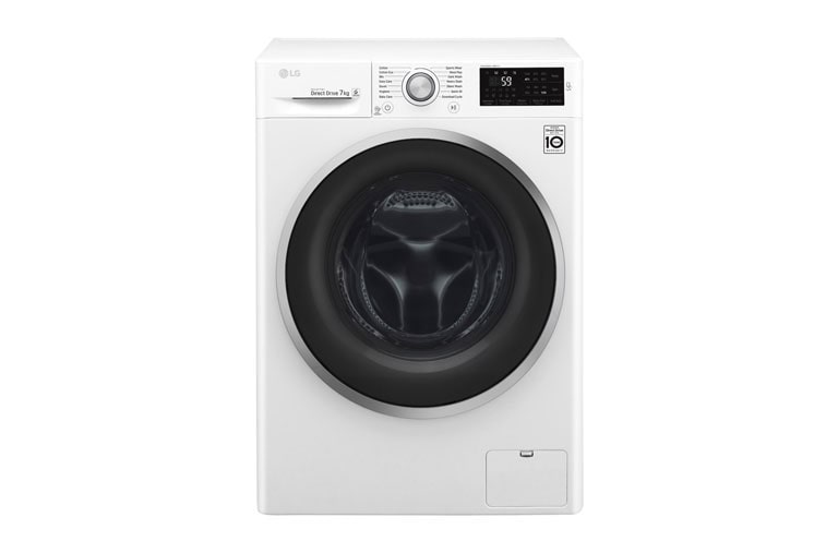 LG 7kg Front Load Washing Machine with 6 Motion Direct Drive, WD1207NCW, thumbnail 1