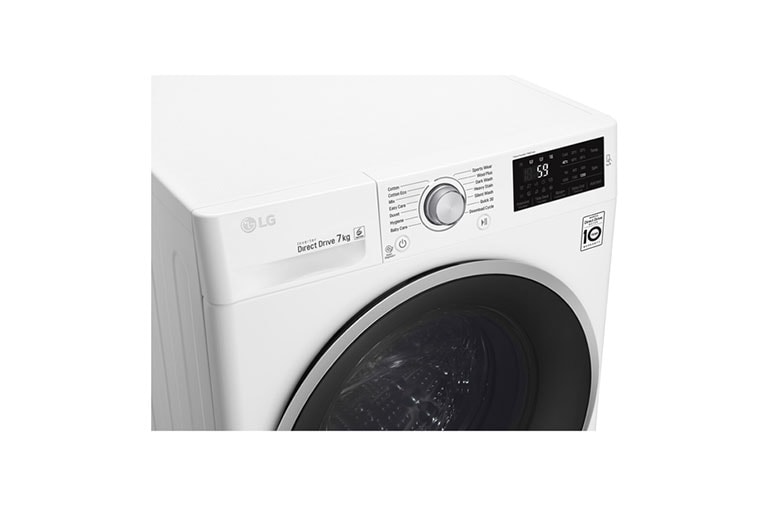 LG 7kg Front Load Washing Machine with 6 Motion Direct Drive, WD1207NCW, thumbnail 4
