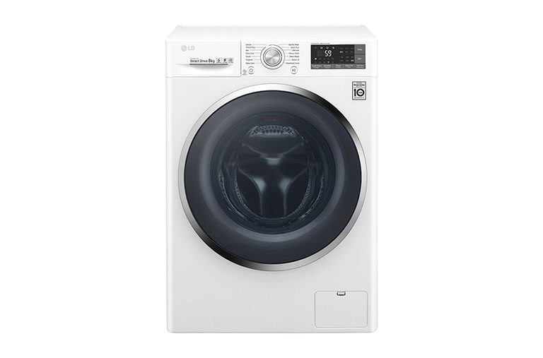 LG 8kg Front Load Washing Machine with TurboClean™, WD1408NCW, thumbnail 1