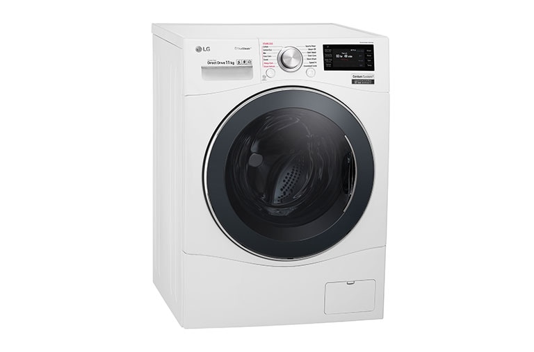 LG 11kg Centum™ Front Load Washer with Inverter Direct Drive Motor, WD1611SMW2, thumbnail 2
