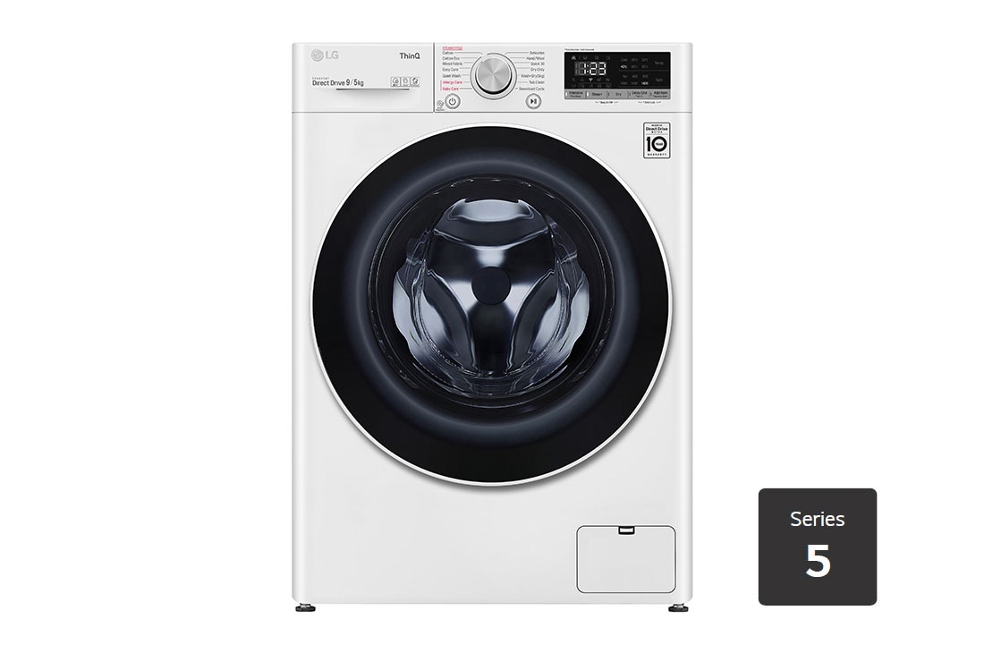 LG 9kg/5kg Front Load Washer Dryer Combo with Steam, WVC5-1409W, thumbnail 0