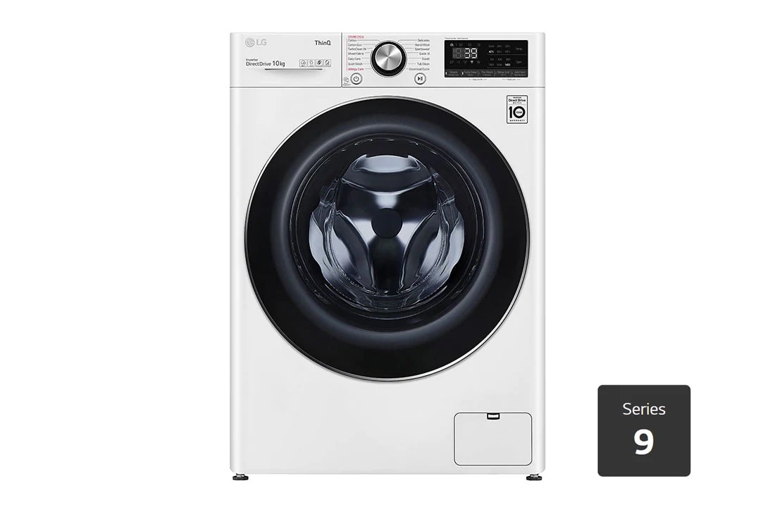 LG 10kg Front Load Washing Machine with Steam+,  WV9-1410W Front, WV9-1410W