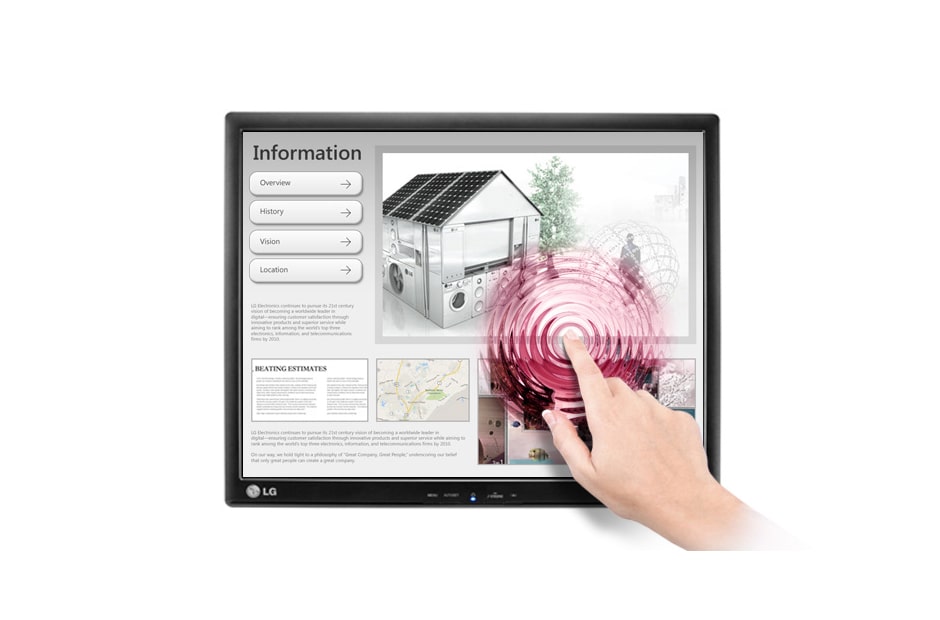 LG 17'' Touch Screen with HD resolution (17'' Diagonal), 17MB15T-B