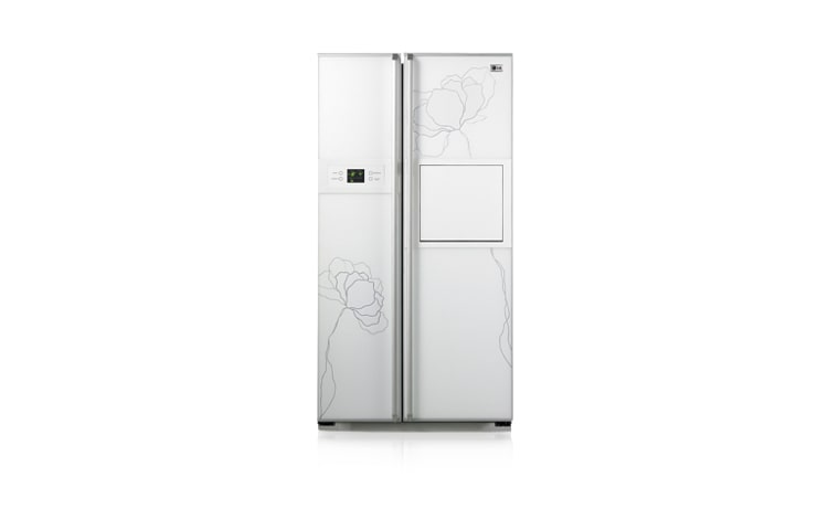 LG White Art Flower Side by Side, GR-R217LGJ