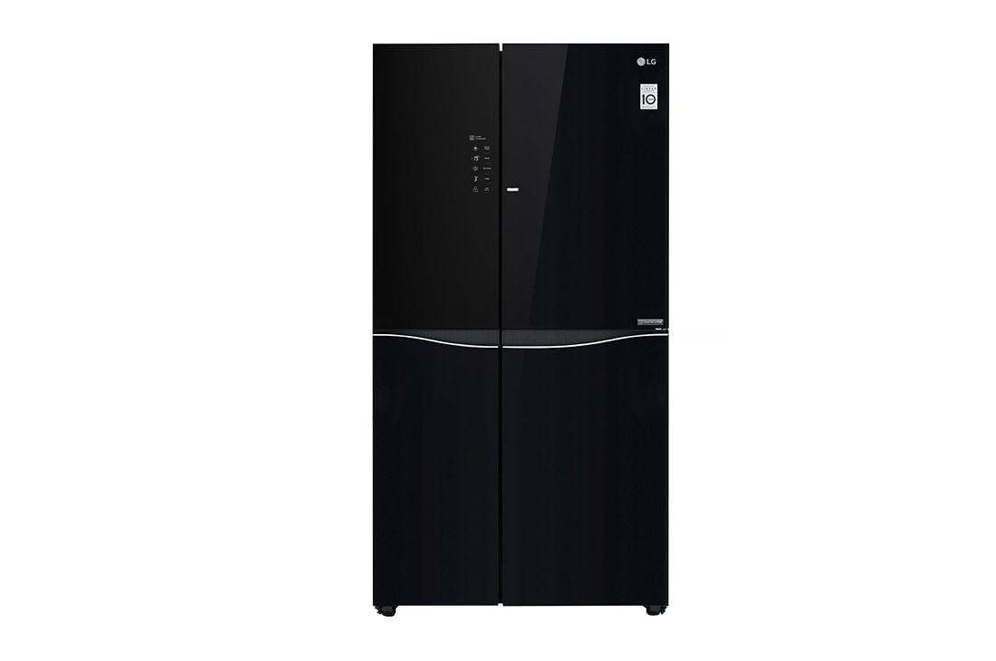 LG 24 cu.ft., Inverter Linear Compressor, Door-in-Door™, Black Glass Finishing, 10 Year Compressor Warranty, 2 Year Parts and Service Warranty, Hygience Fresh+™, Smart Diagnosis, Low Voltage Start-Ability*, LED Lighting, Moist Balance Crisper, e-Micom Display, Pocket Handle, GR-M247UGBV