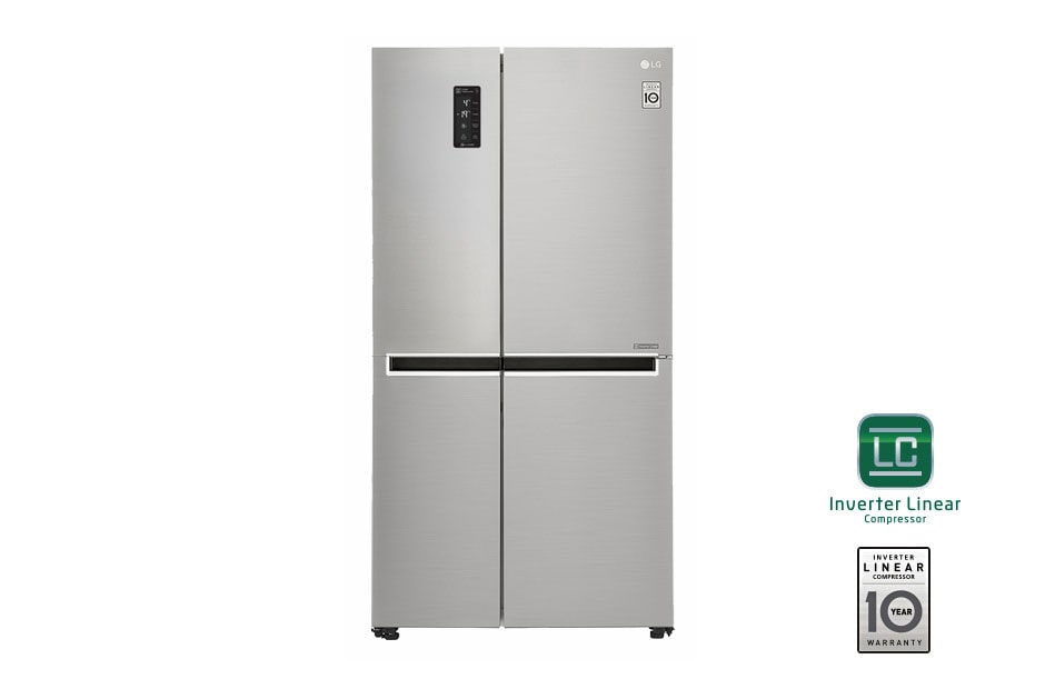 LG 24 cu.ft., Inverter Linear Compressor, Door-in-Door™, 10 Year Compressor Warranty, 2 Year Parts and Service Warranty, Hygiene Fresh+™, Smart Diagnosis, Low Voltage Start-Ability*, LED Lighting, Moist Balance Crisper, e-Micom Display, Pocket Handle, GR-M247CLBV