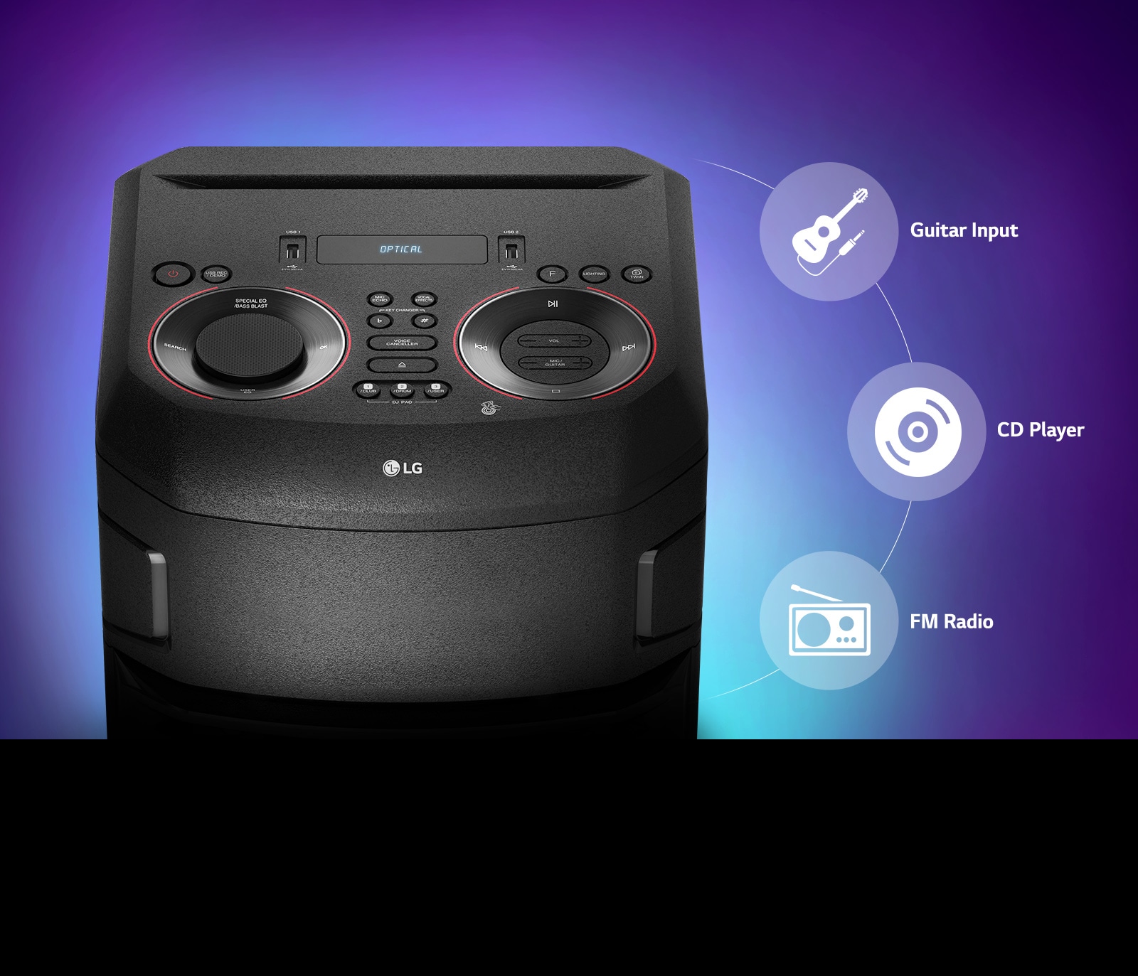 Enceinte Bluetooth HighPower XBOOM LG (RN7) 1000W - Kit-M