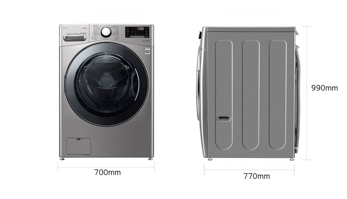 19/12 KG Front Load Washing Machine w/ TurboWash™ LG PH