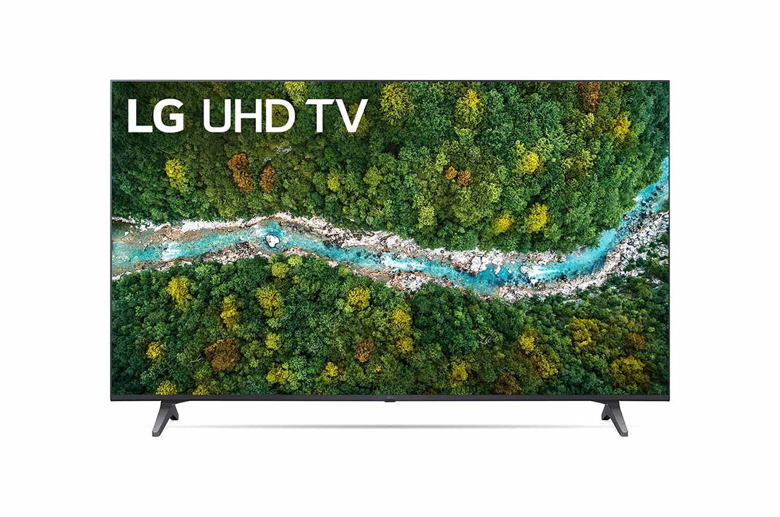 LG UP77  50 inch 4K Smart UHD TV, front view with infill image, 50UP7720PSC