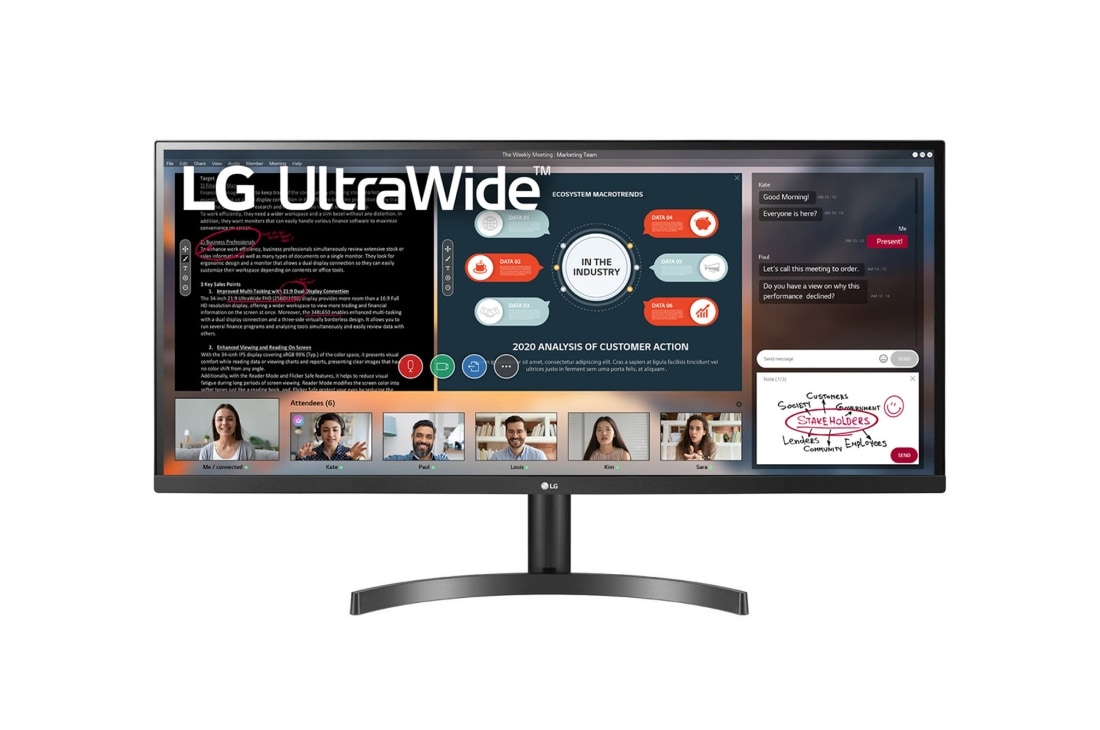 LG Monitor LG 34” 21:9 UltraWide™ Full HD IPS LED 34WL50S-B, 34WL50S-B