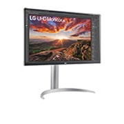 LG Monitor LG 27” UHD 4K, IPS, USB-C, VESA DisplayHDR™ 400 z wbudowanymi głośnikami, Widok z boku pod kątem 15 stopni, 27UP850-W, thumbnail 3