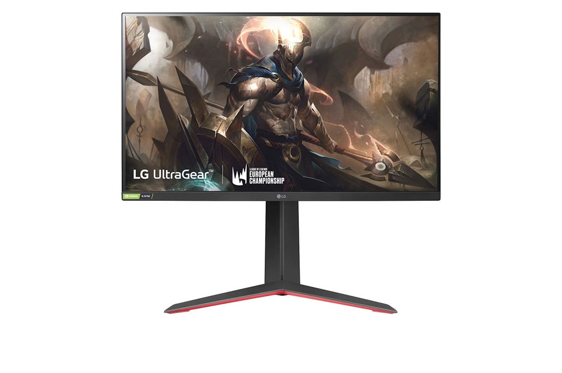 LG Monitor LG 27” UltraGear™ Nano IPS 1ms Gaming Monitor with NVIDIA® G-SYNC® 27GP850, Widok z przodu, 27GP850-B