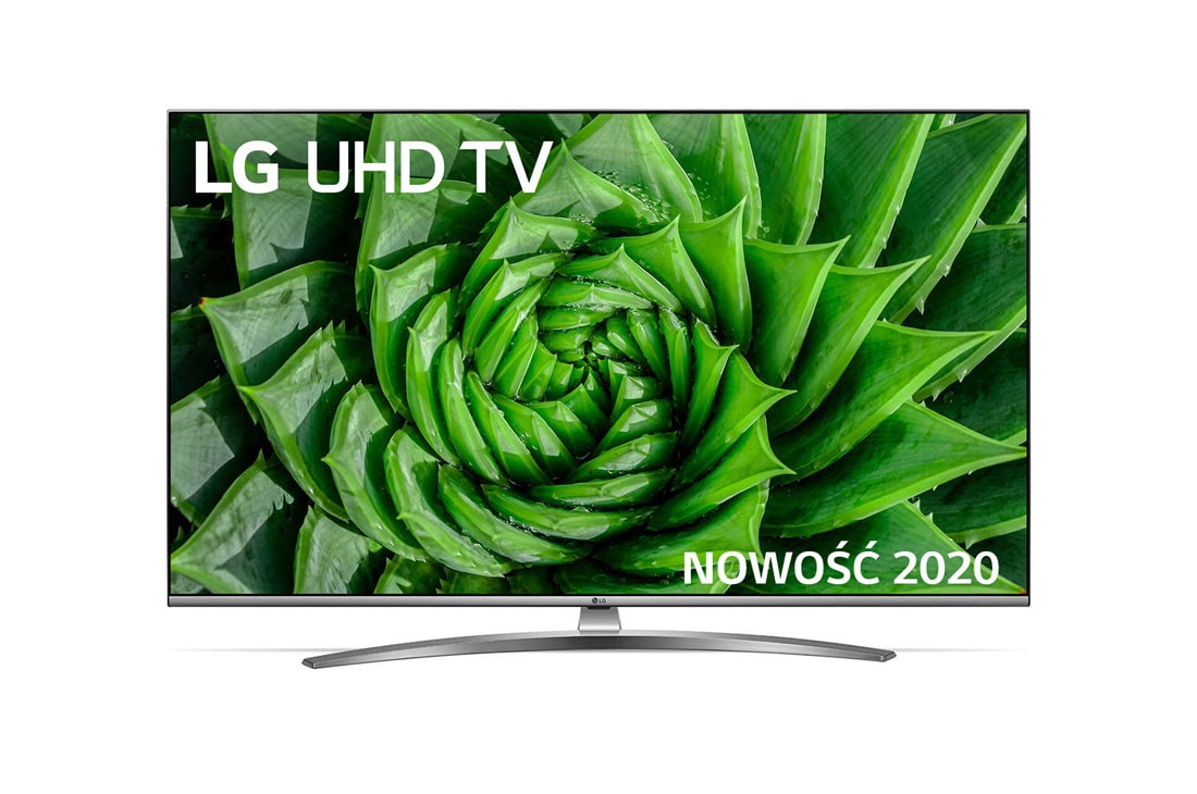 LG Telewizor LG 55” UHD 4K 2020 AI TV ze sztuczną inteligencją, DVB-T2, 55UN8100, widok z przodu z obrazem wypełniającym, 55UN81003LB, thumbnail 10