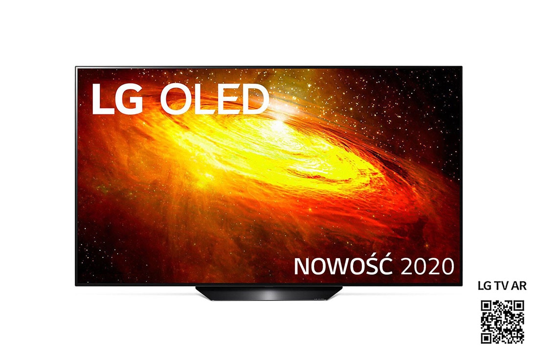 LG Telewizor LG 65” OLED 4K Cinema HDR AI TV ze sztuczną inteligencją OLED65BX , widok z przodu z obrazem wypełniającym, OLED65BX3LA