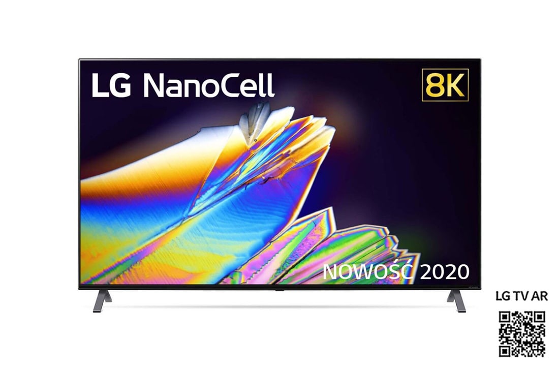 LG Telewizor LG 55” NanoCell 8K 2020 AI TV ze sztuczną inteligencją 55NANO95, widok z przodu z obrazem wypełniającym, 55NANO953NA