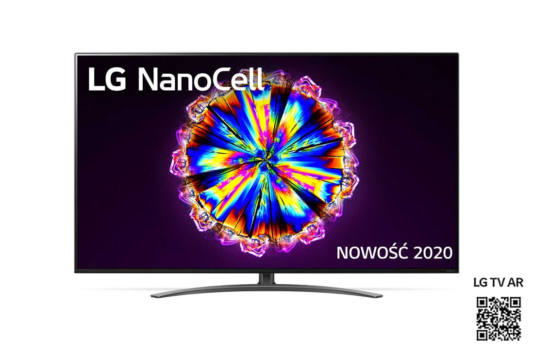 LG Telewizor LG 55” NanoCell 4K 2020 AI TV ze sztuczną inteligencją  55NANO91, widok z przodu z obrazem wypełniającym, 55NANO913NA