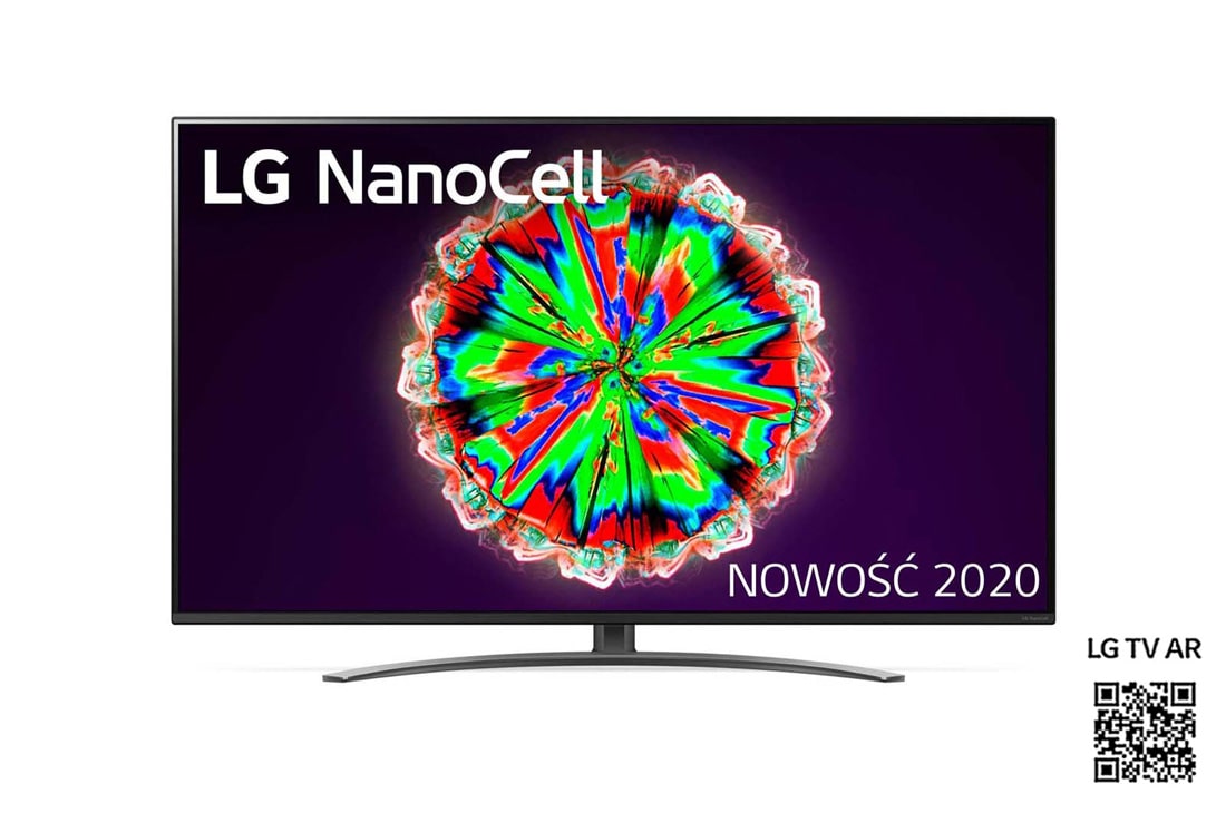 LG Telewizor LG 49” NanoCell 4K 2020 AI TV ze sztuczną inteligencją 49NANO81, widok z przodu z obrazem wypełniającym, 49NANO816NA