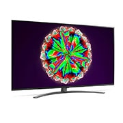 LG Telewizor LG 49” NanoCell 4K 2020 AI TV ze sztuczną inteligencją 49NANO81, widok z boku pod kątem 30 stopni, 49NANO816NA, thumbnail 14