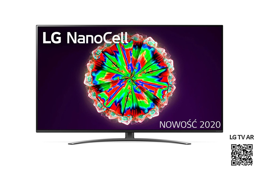 LG Telewizor LG 65” NanoCell 4K 2020 AI TV ze sztuczną inteligencją 65NANO81, widok z przodu z obrazem wypełniającym, 65NANO816NA